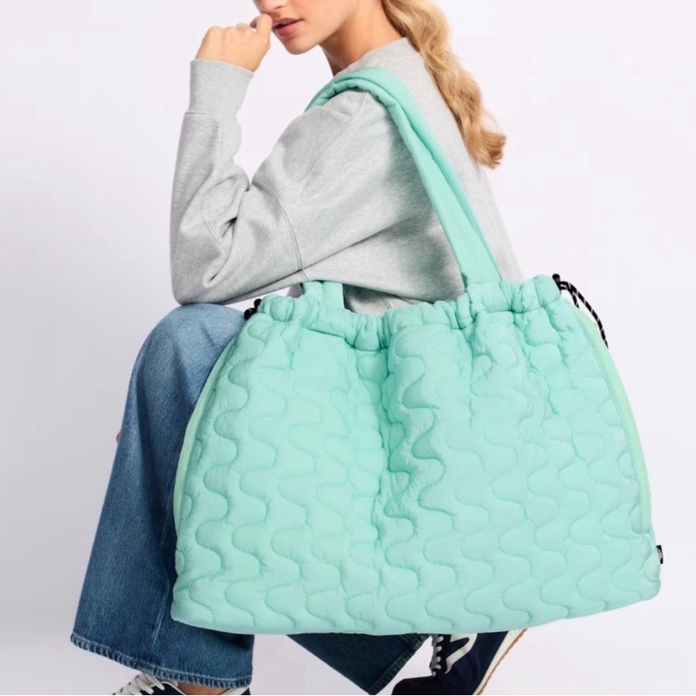 FP Movement by Free People Quilted Cloud 9 Tote Bag~Pistachio